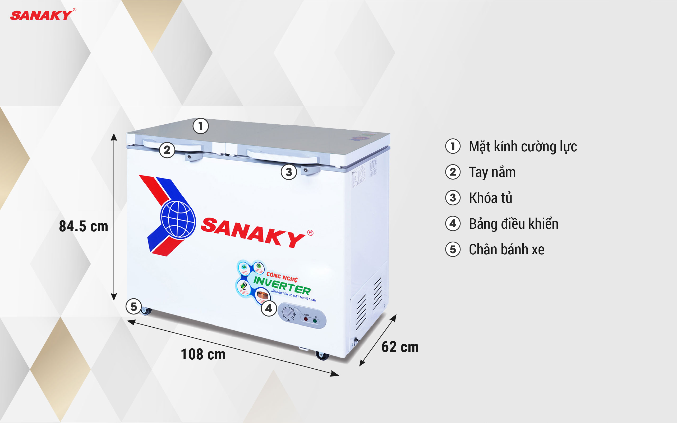 Tủ Đông Sanaky Inverter VH-2899A4K 235 lít
