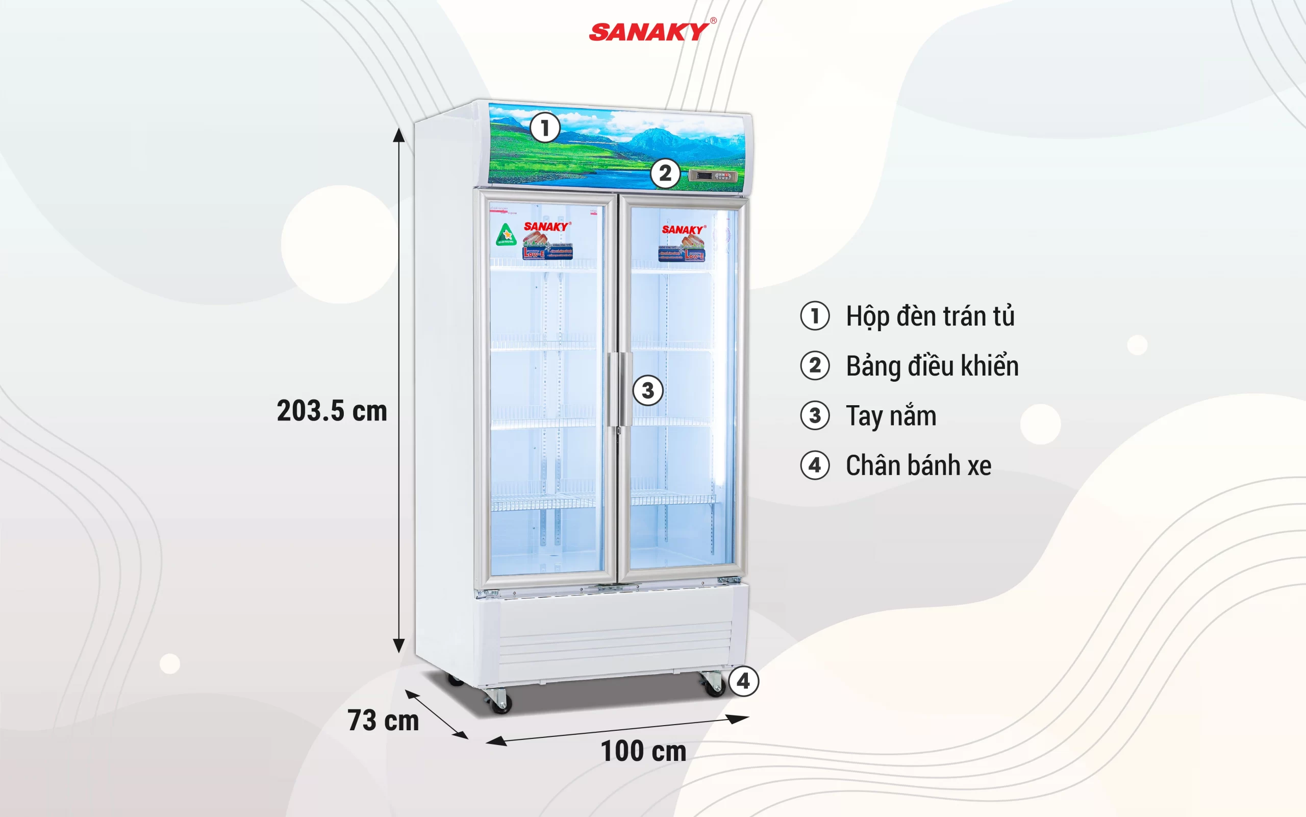 Tủ Mát Sanaky Inverter VH-1009HP3