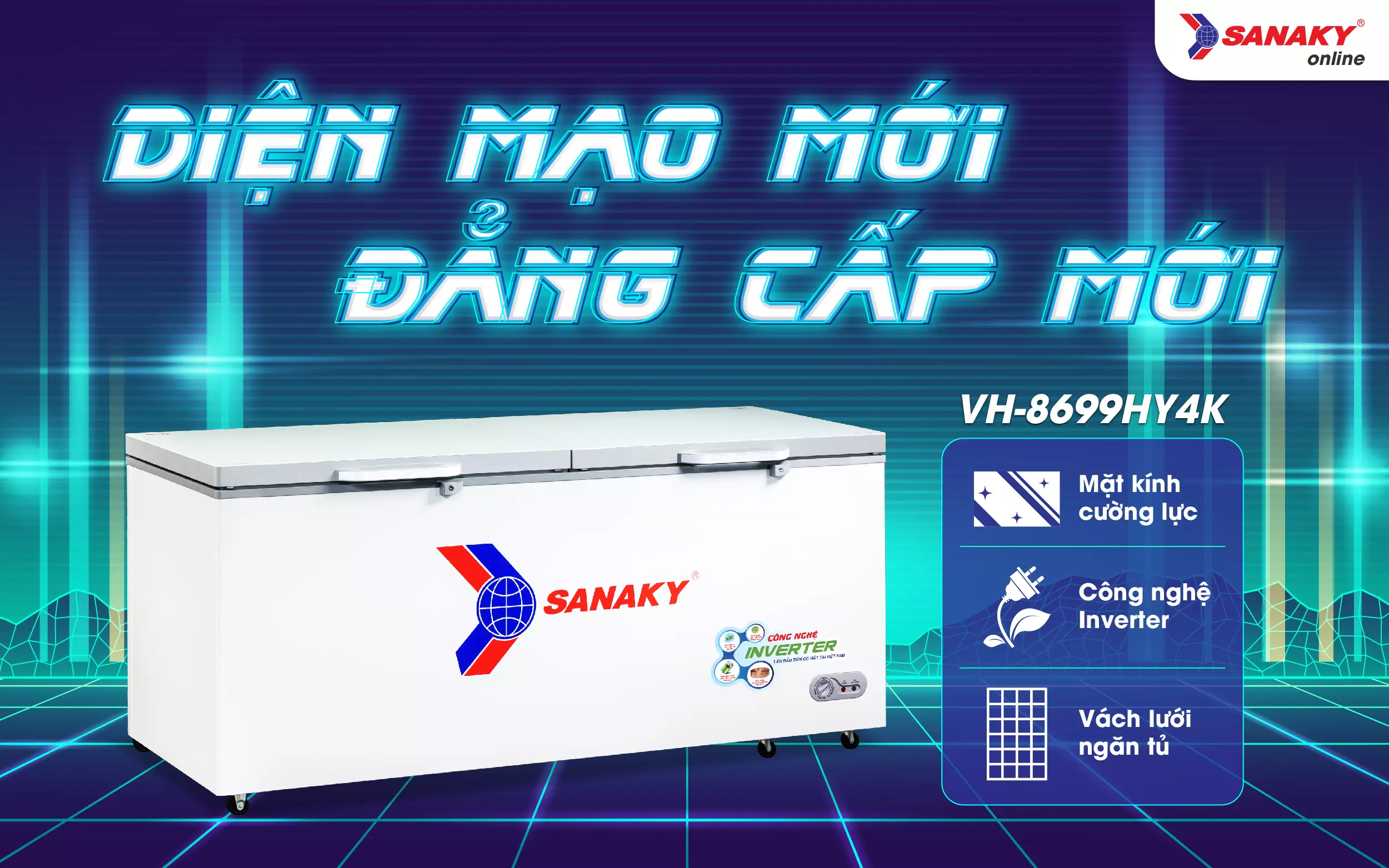 Tủ Đông Sanaky Inverter VH-8699HY4K 761 lít