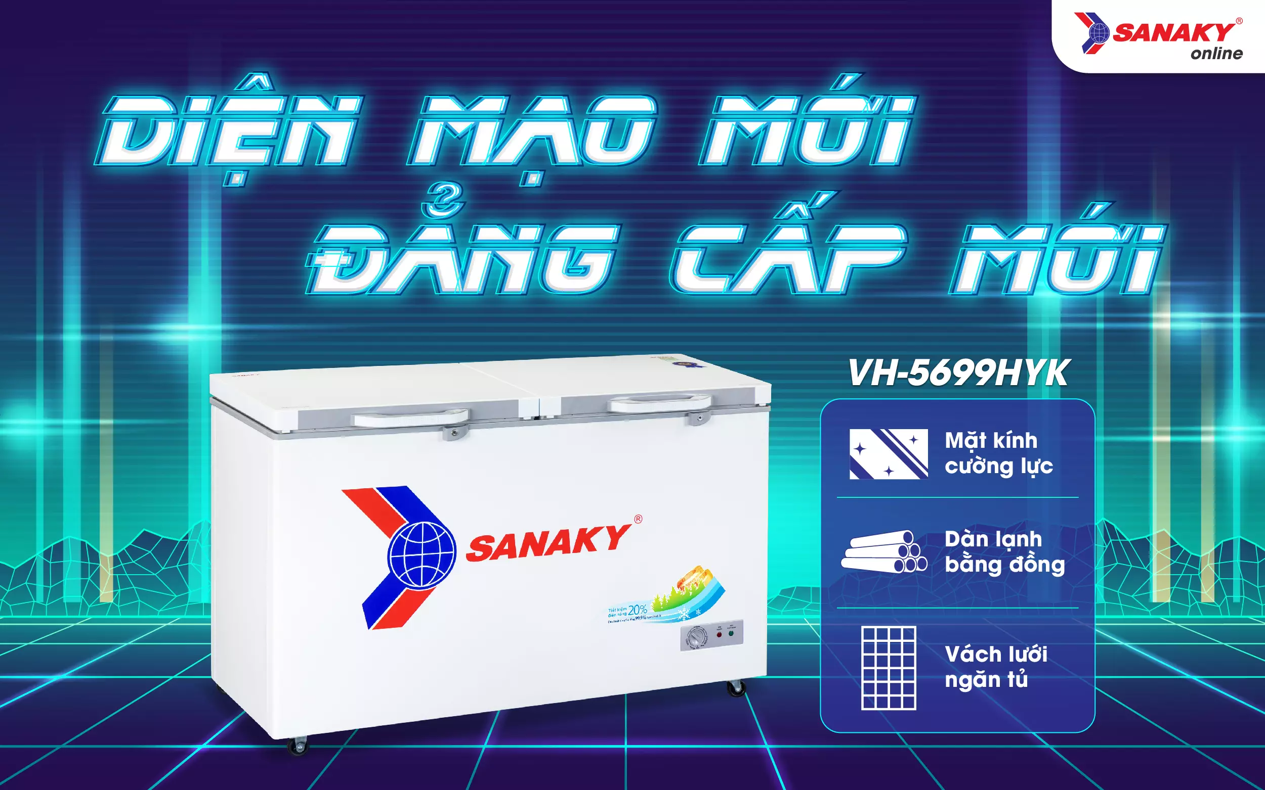 Tủ Đông Sanaky VH-5699HYK 410 lít