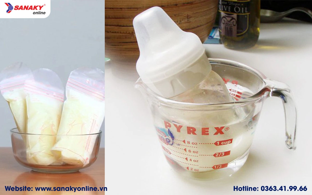 Cách rã đông sữa mẹ cho bé uống đúng cách